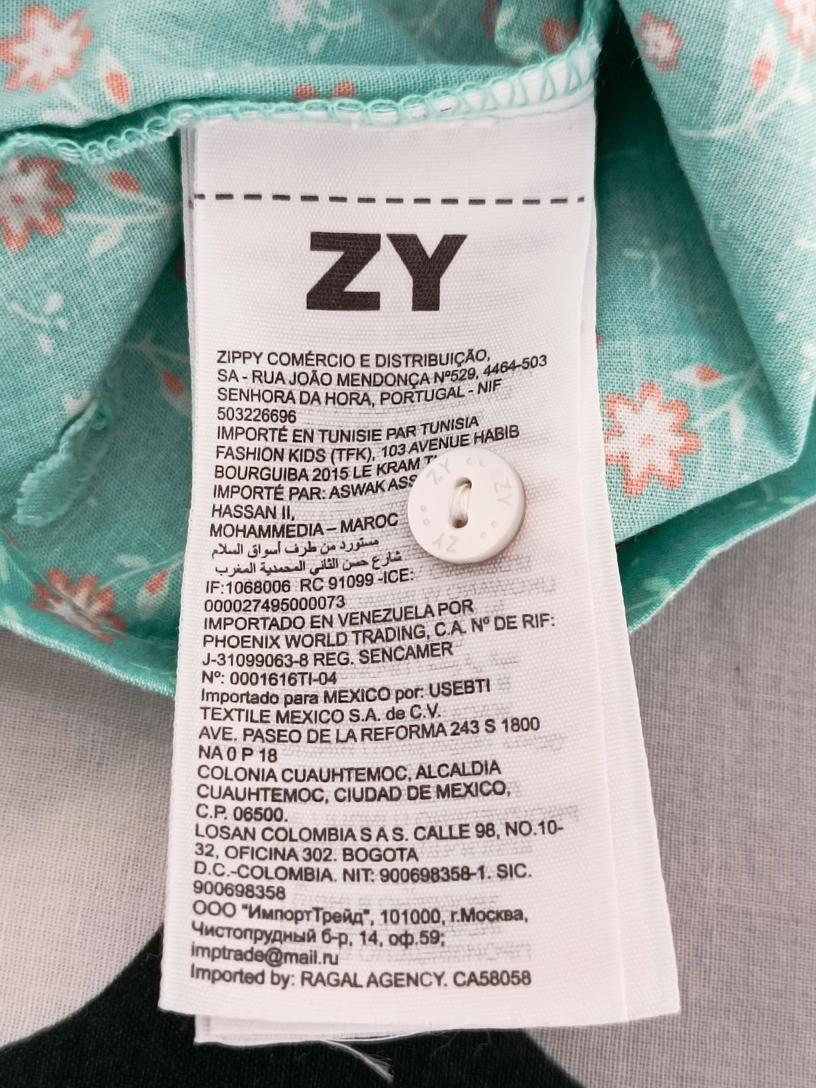 Vestido Zippy 6-9 meses - Verde Menta y Floral Encantador – photo 5
